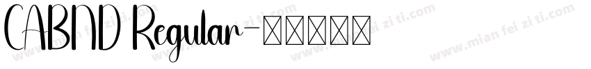 CABND Regular字体转换